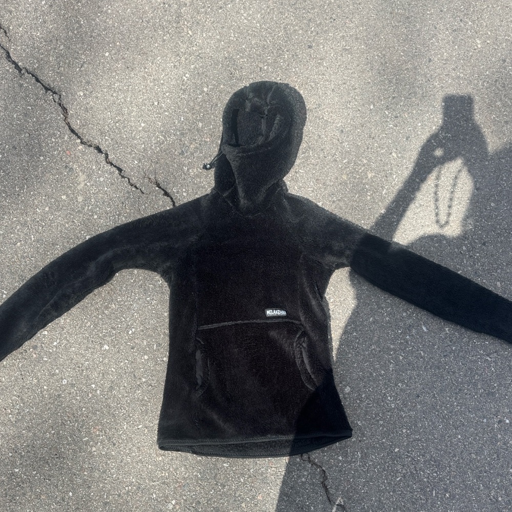 Melanzana Black Plush Pullover Hoodie